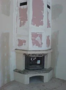 Камина Призма с призматична камера 12 kW и облицовка от Врачански камък